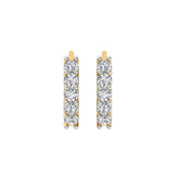 18k Yellow Gold and Diamond Huggies and total gold weight of 2.63g